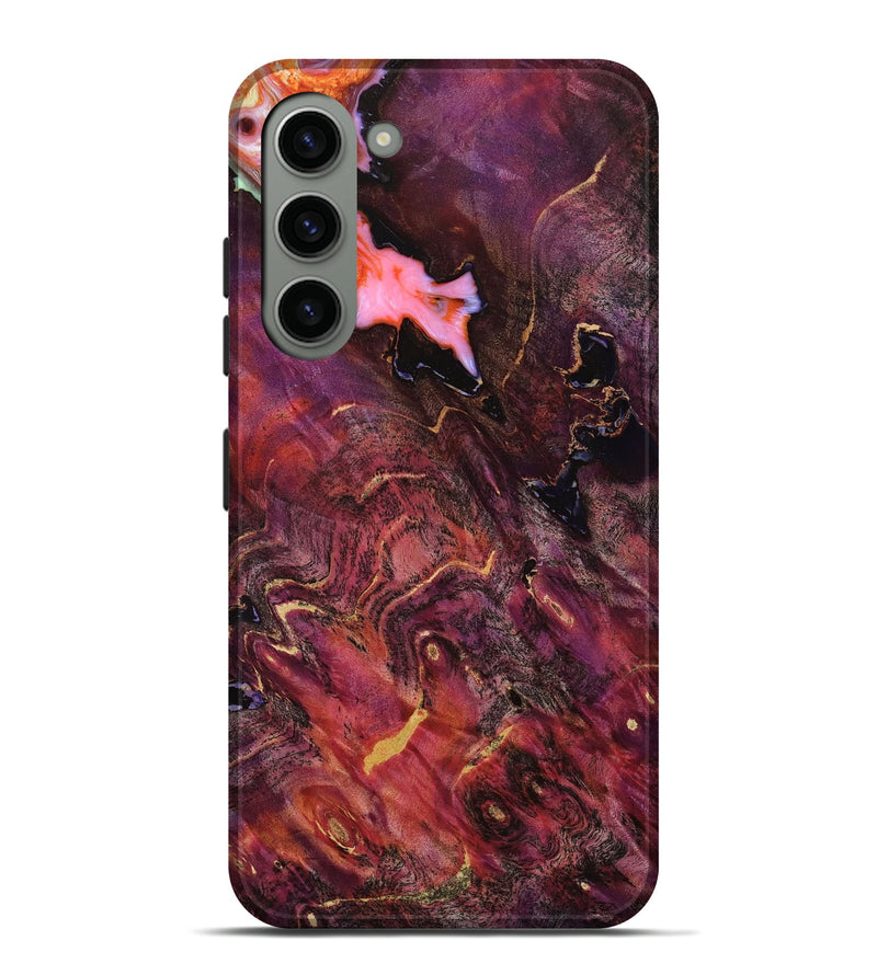 Galaxy S23 Plus Wood+Resin Live Edge Phone Case - Hazel (Purple, 652810)