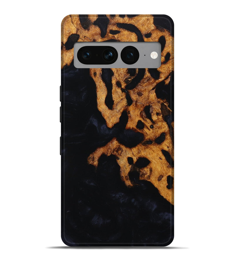 Pixel 7 Pro Wood+Resin Live Edge Phone Case - Laurel (Pure Black, 652865)