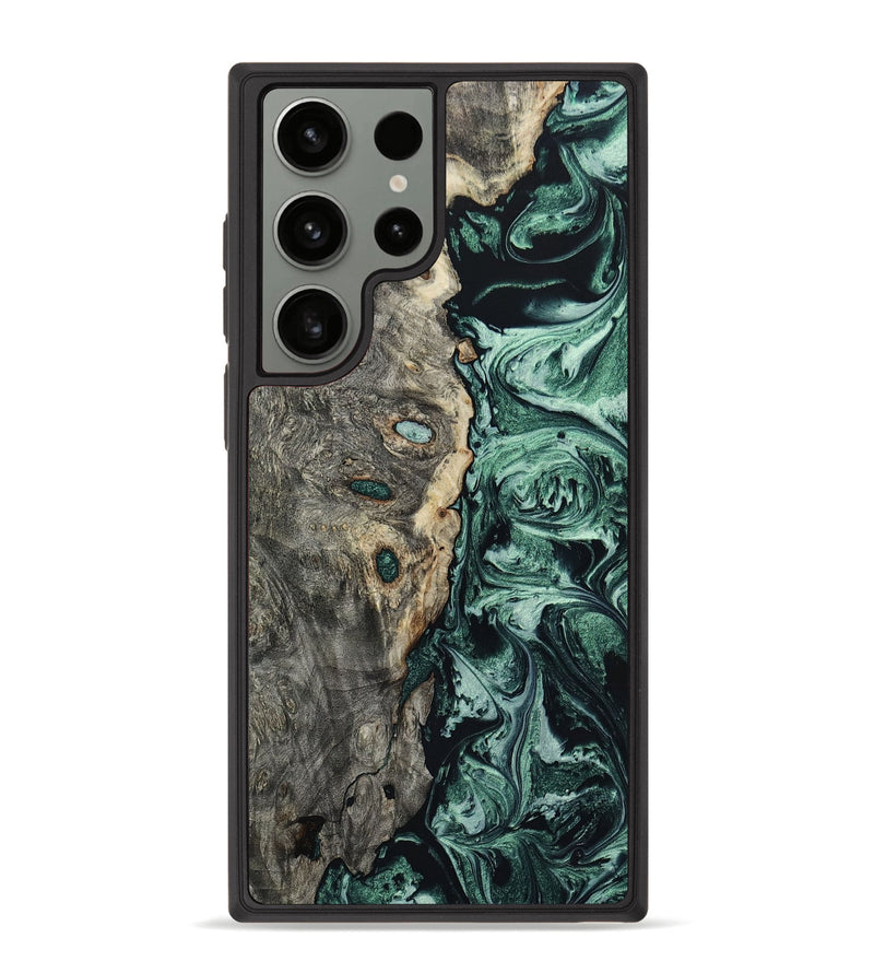 Galaxy S23 Ultra Wood+Resin Phone Case - Layla (Green, 652891)