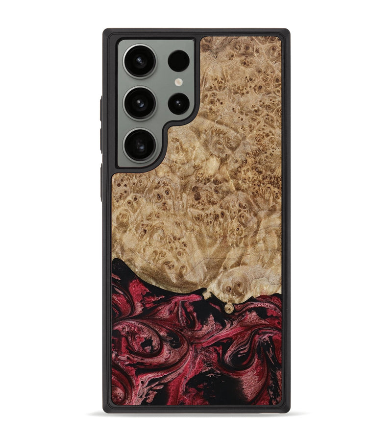 Galaxy S23 Ultra Wood+Resin Phone Case - Bradley (Red, 652955)