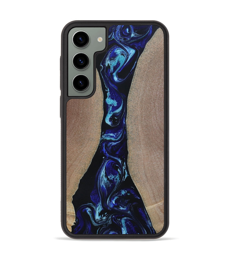 Galaxy S23 Plus Wood+Resin Phone Case - Antonio (Blue, 652979)