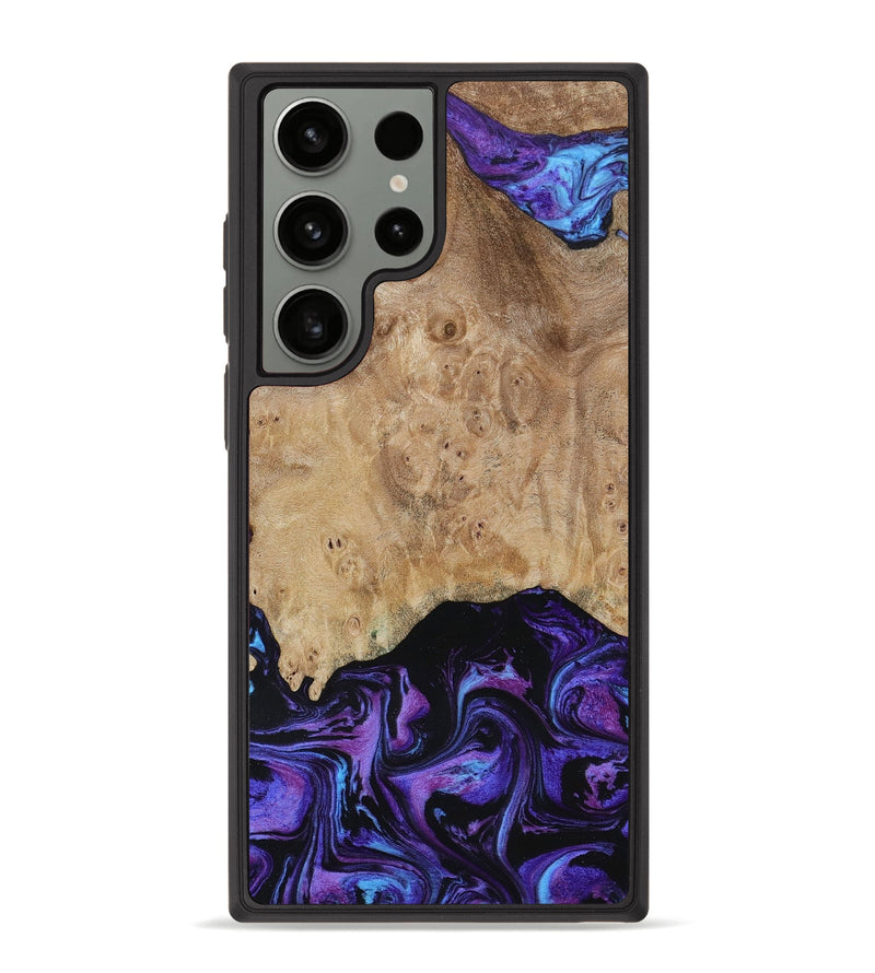 Galaxy S23 Ultra Wood+Resin Phone Case - Audrina (Purple, 653032)
