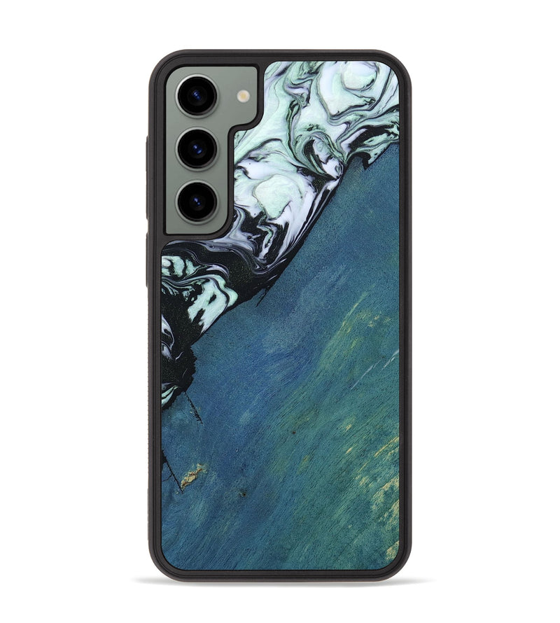 Galaxy S23 Plus Wood+Resin Phone Case - Camila (Black & White, 653118)