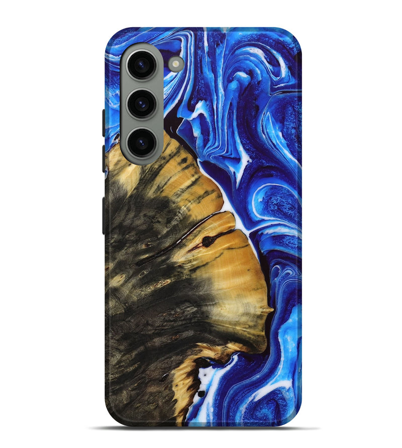 Galaxy S23 Plus Wood+Resin Live Edge Phone Case - Glenda (Blue, 653285)