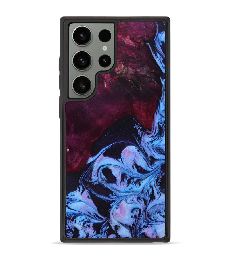 Galaxy S23 Ultra Wood+Resin Phone Case - Nehemiah (Purple, 653325)