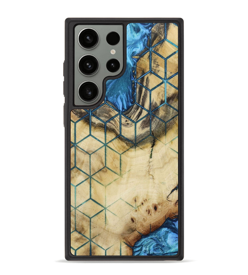 Galaxy S23 Ultra Wood+Resin Phone Case - Iker (Pattern, 653378)
