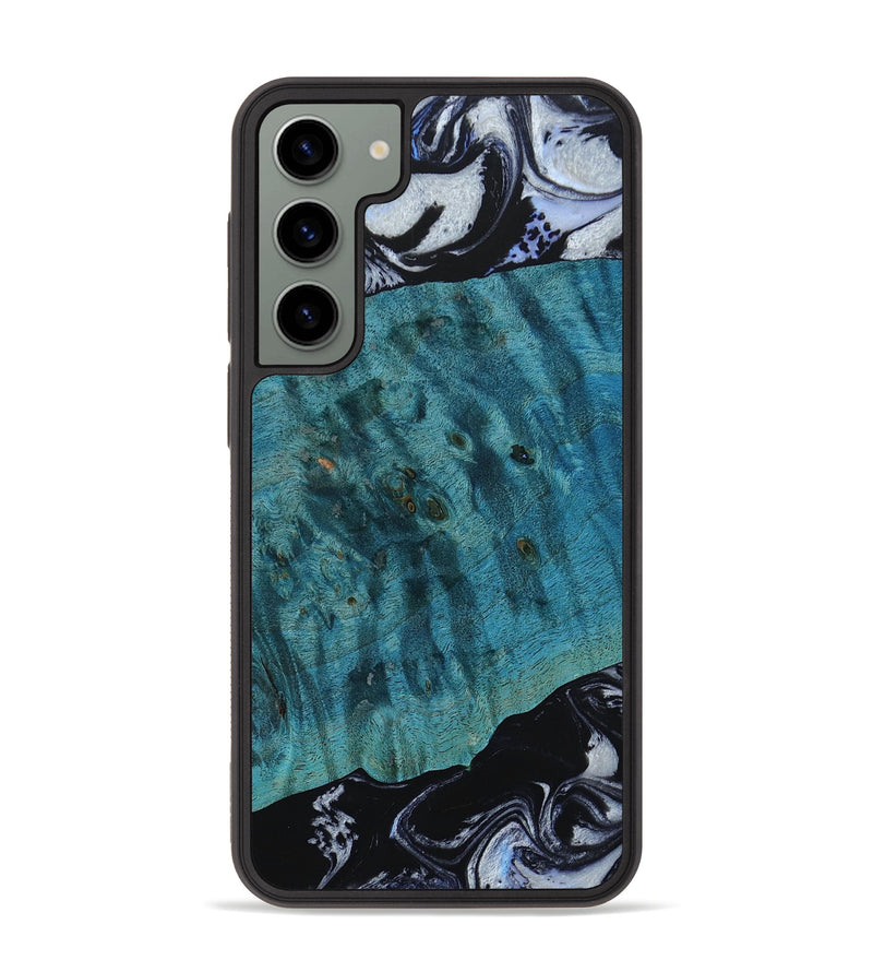 Galaxy S23 Plus Wood+Resin Phone Case - Jaime (Black & White, 653431)