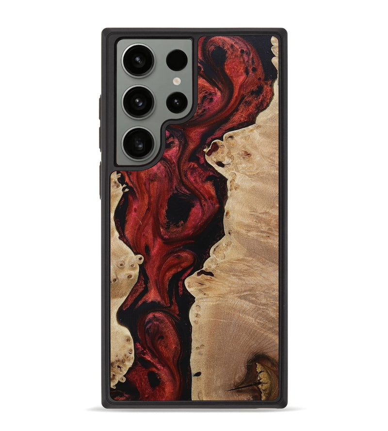 Galaxy S23 Ultra Wood+Resin Phone Case - Dallas (Red, 653446)