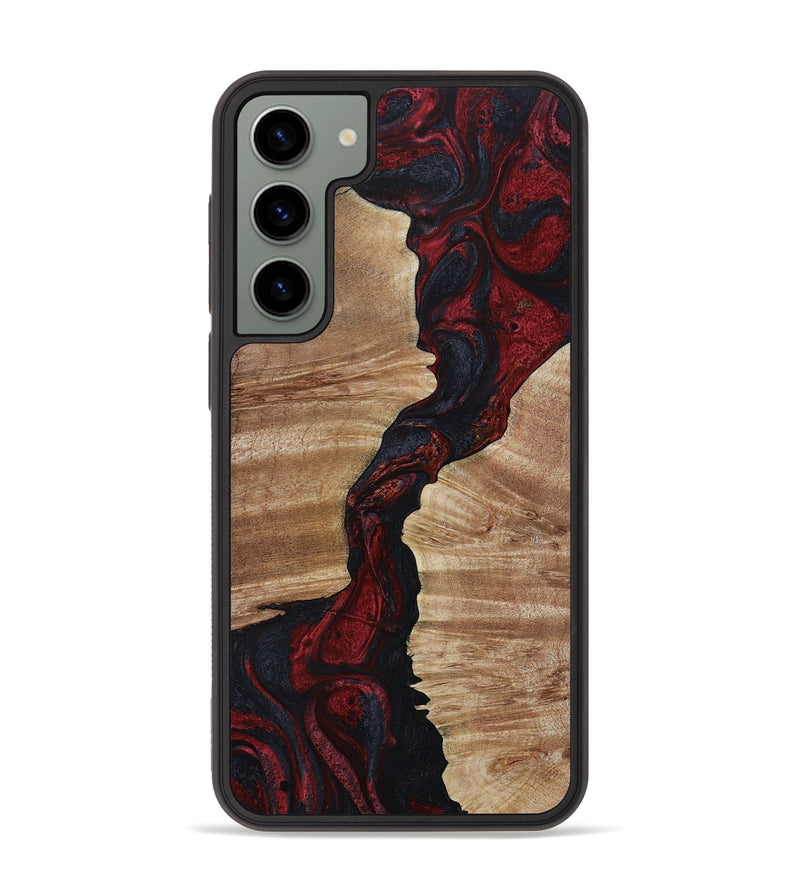 Galaxy S23 Plus Wood+Resin Phone Case - Sophia (Red, 653450)
