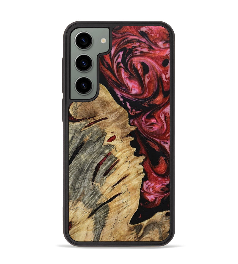 Galaxy S23 Plus Wood+Resin Phone Case - Aden (Red, 653468)