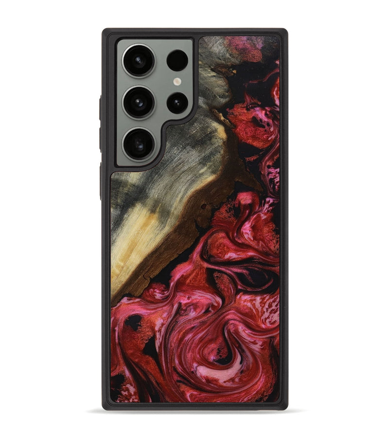 Galaxy S23 Ultra Wood+Resin Phone Case - Ricardo (Red, 653488)