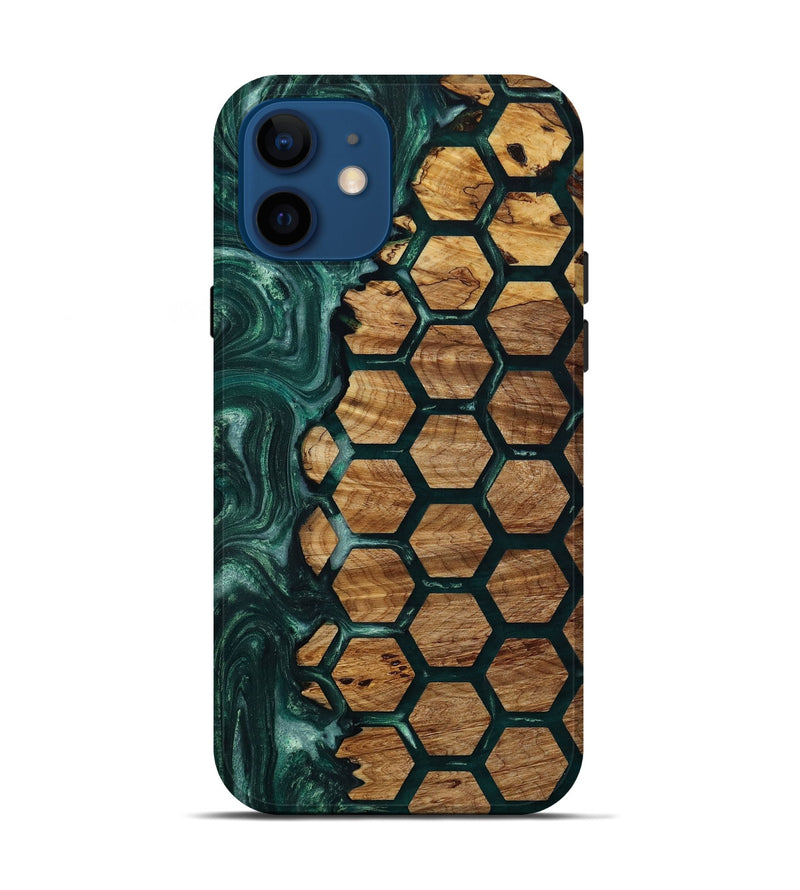 iPhone 12 Wood+Resin Live Edge Phone Case - Haley (Pattern, 653503)