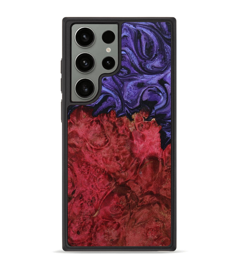 Galaxy S23 Ultra Wood+Resin Phone Case - Della (Purple, 653636)