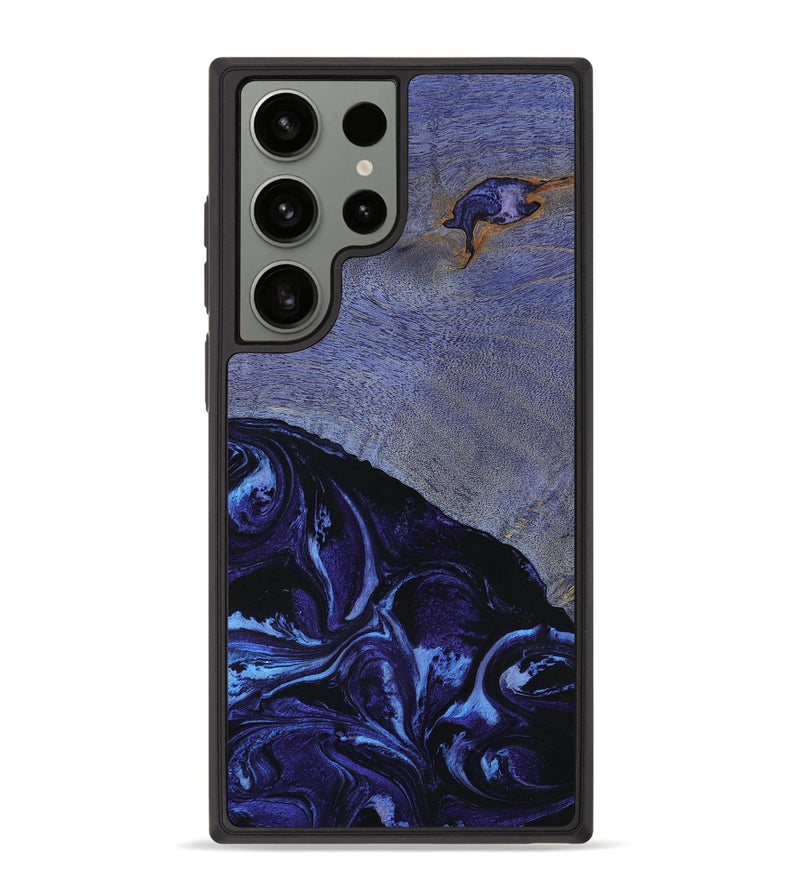 Galaxy S23 Ultra Wood+Resin Phone Case - Emily (Purple, 653658)
