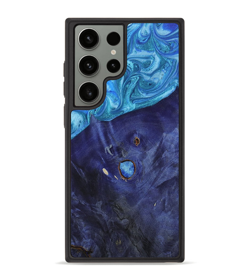 Galaxy S23 Ultra Wood+Resin Phone Case - Don (Blue, 653682)