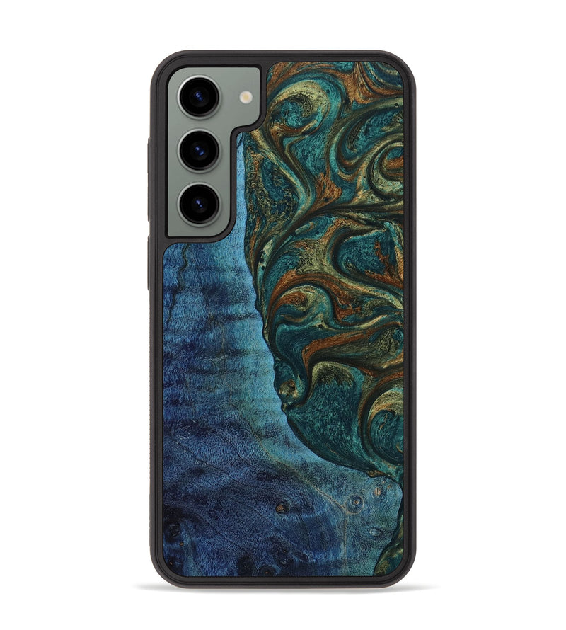 Galaxy S23 Plus Wood+Resin Phone Case - Monique (Green, 653742)