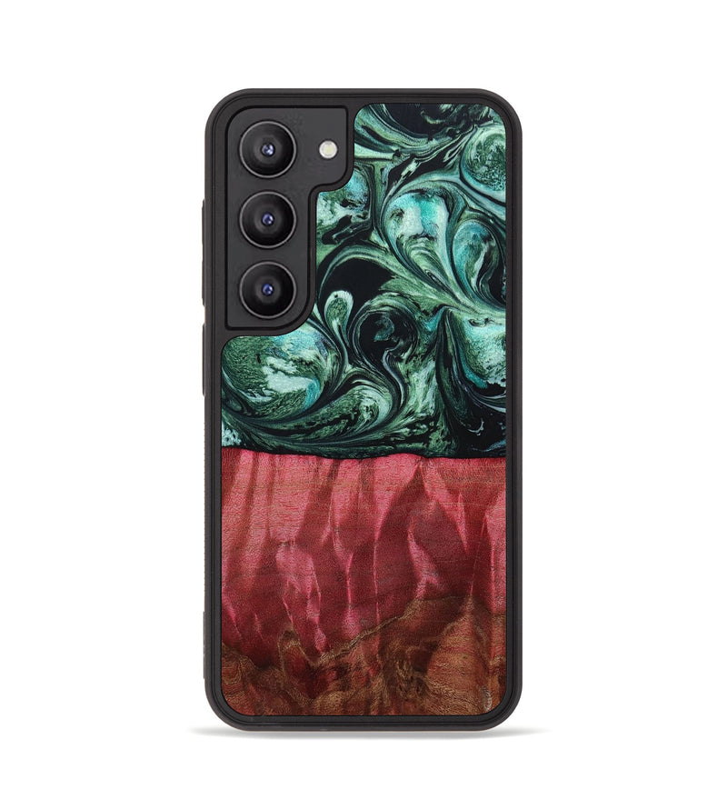 Galaxy S23 Wood+Resin Phone Case - Adonis (Green, 653799)