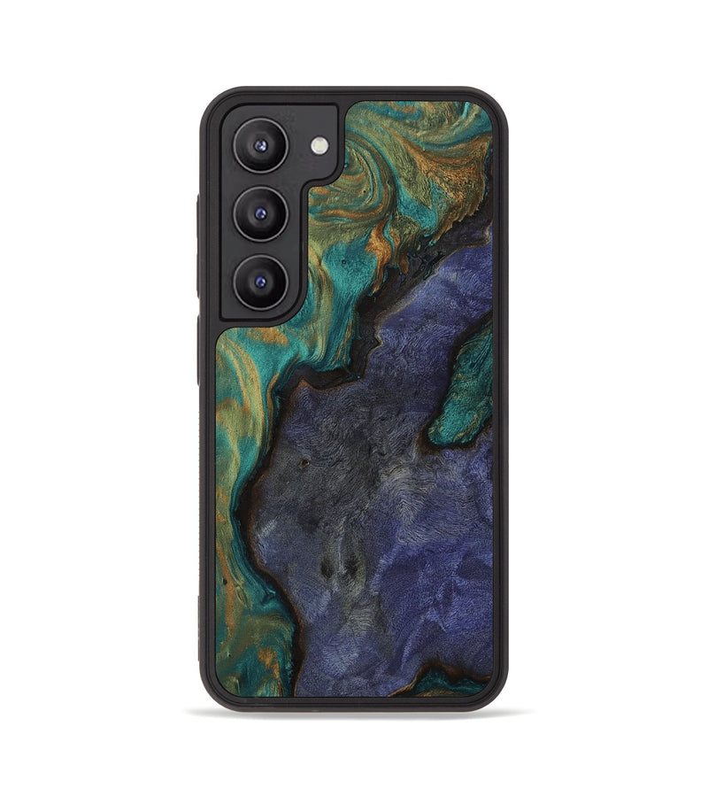 Galaxy S23 Wood+Resin Phone Case - Bobbie (Green, 653815)