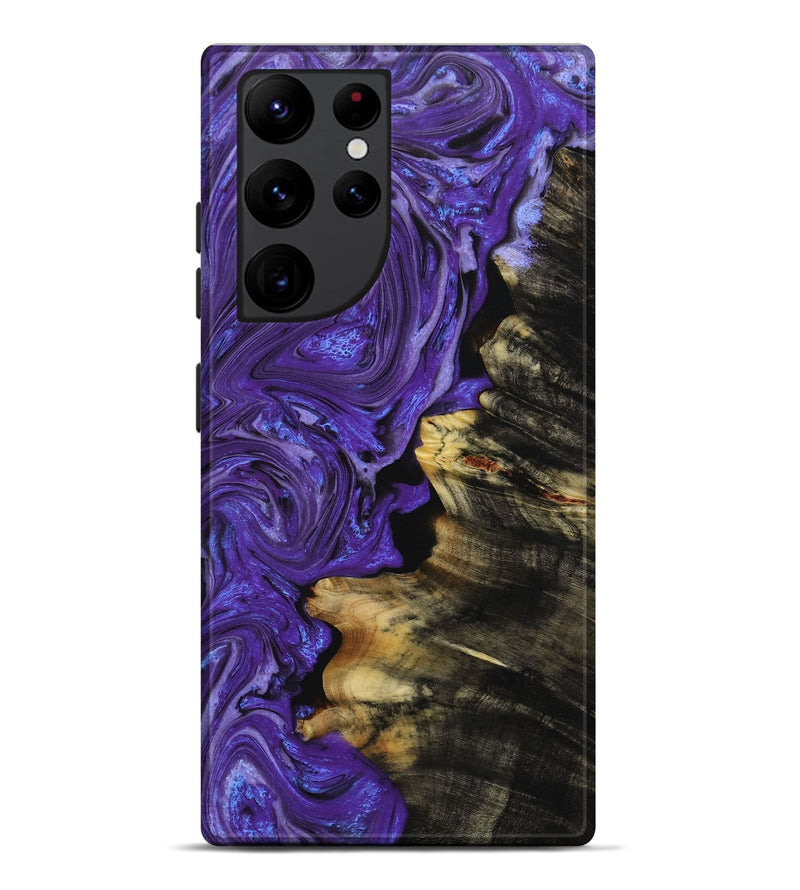 Galaxy S22 Ultra Wood+Resin Live Edge Phone Case - Cash (Purple, 653831)