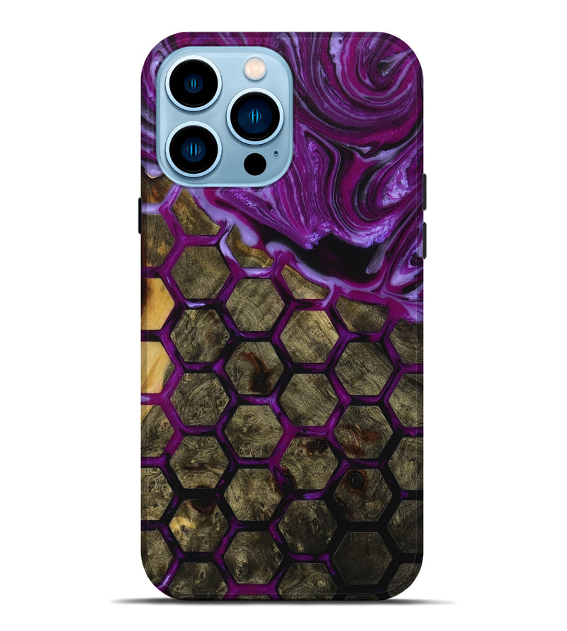 iPhone 14 Pro Max Wood+Resin Live Edge Phone Case - Ernest (Pattern, 653852)