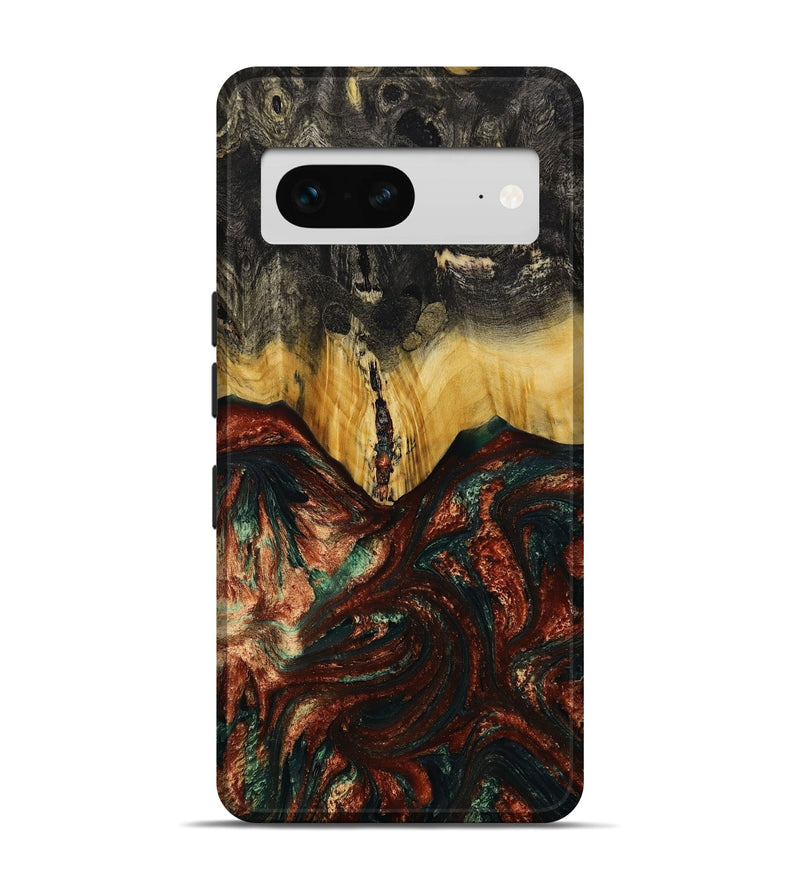 Pixel 7 Wood+Resin Live Edge Phone Case - Sierra (Green, 653859)