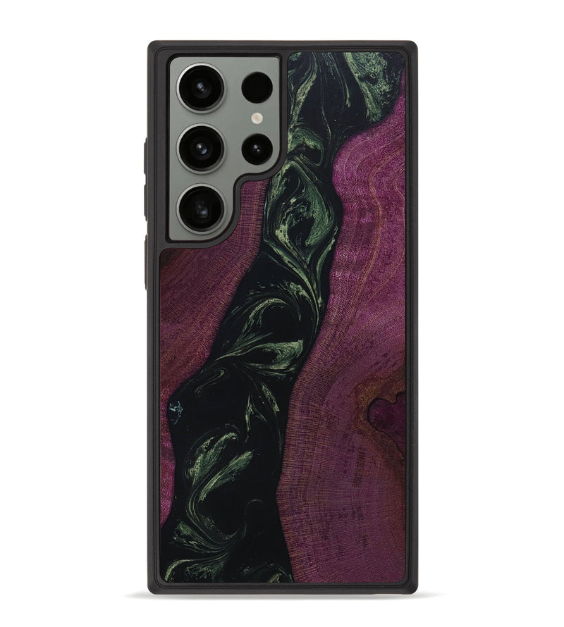 Galaxy S23 Ultra Wood+Resin Phone Case - Kay (Green, 653965)