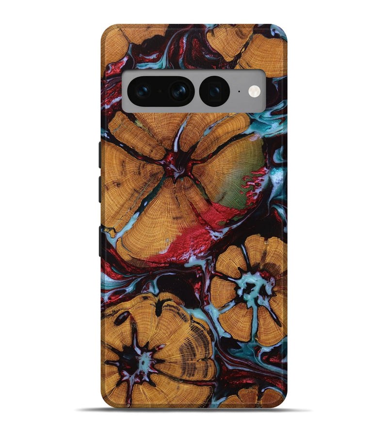 Pixel 7 Pro Wood+Resin Live Edge Phone Case - Julianna (Red, 653975)