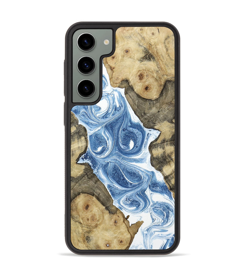 Galaxy S23 Plus Wood+Resin Phone Case - Bonnie (Blue, 654119)