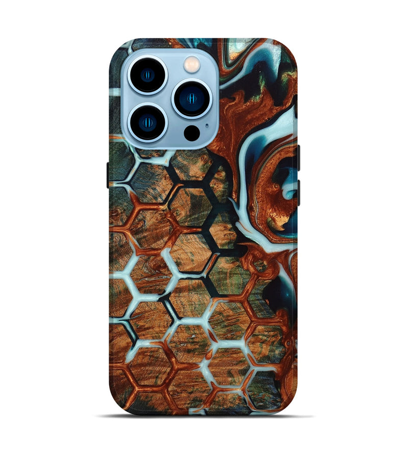 iPhone 14 Pro Wood+Resin Live Edge Phone Case - Myrna (Pattern, 654219)