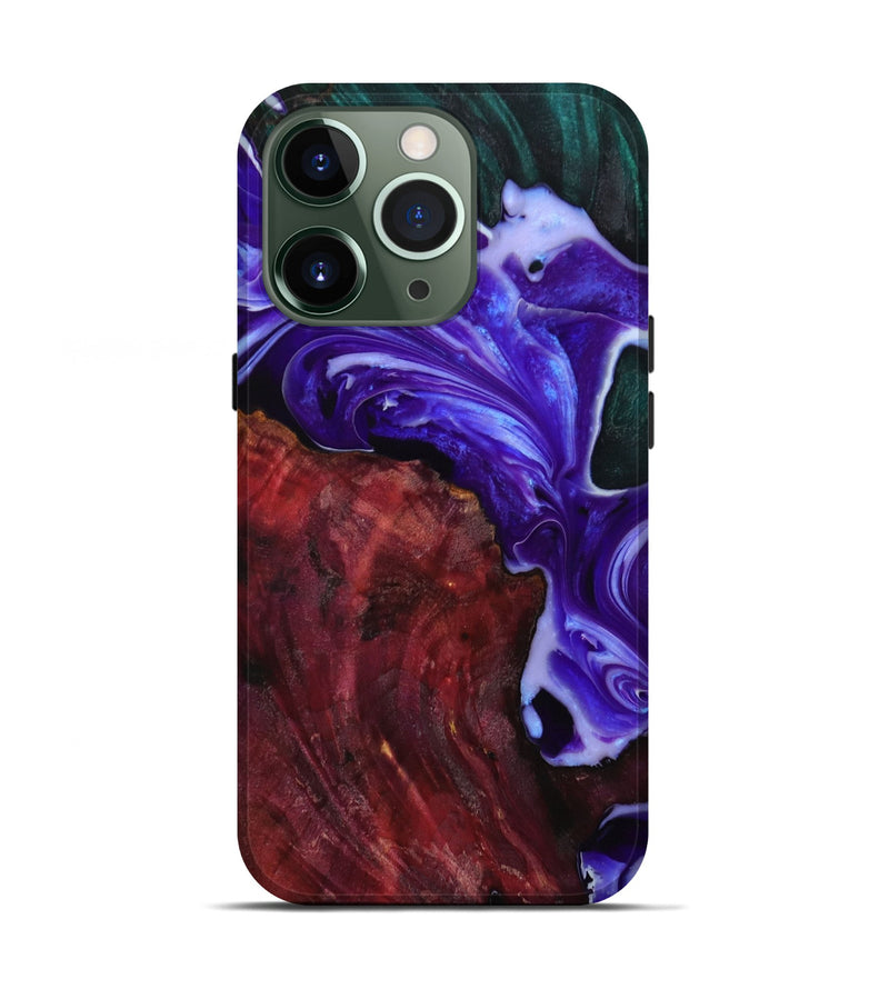 iPhone 13 Pro Wood+Resin Live Edge Phone Case - Jacquelyn (Purple, 654221)