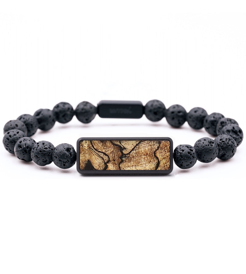 Lava Bead Wood+Resin Bracelet - Tyrese (Wood Burl, 654261)