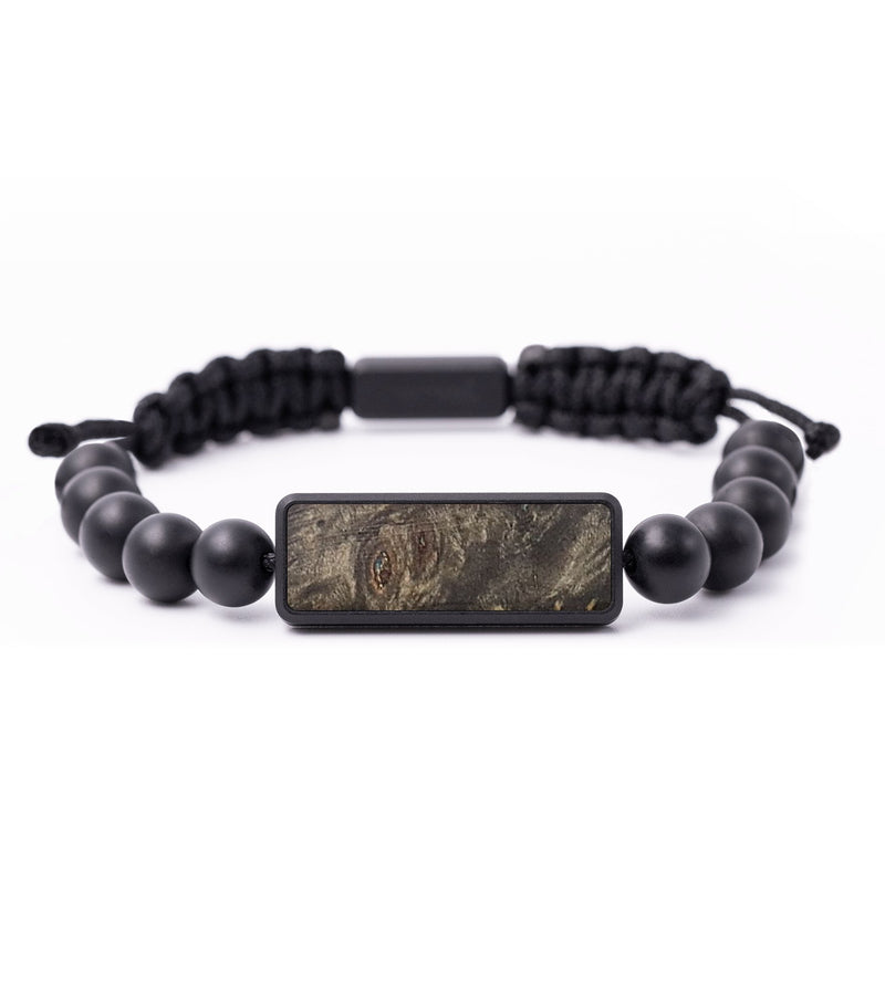 Onyx Bead Wood+Resin Bracelet - Hallie (Wood Burl, 654263)