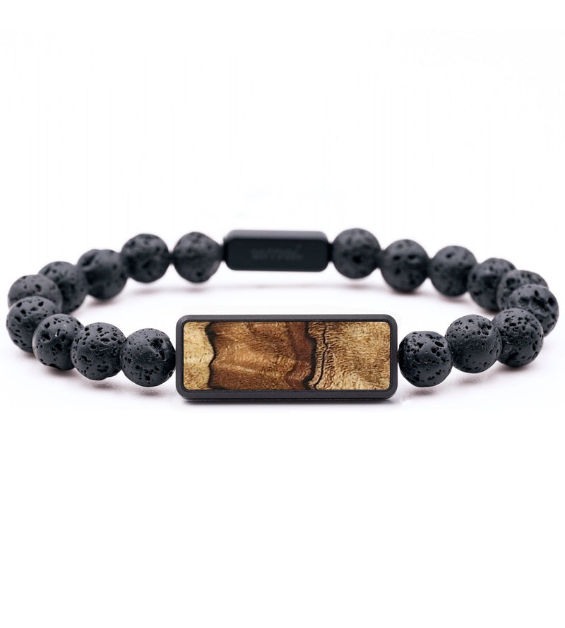 Lava Bead Wood+Resin Bracelet - Patricia (Wood Burl, 654271)