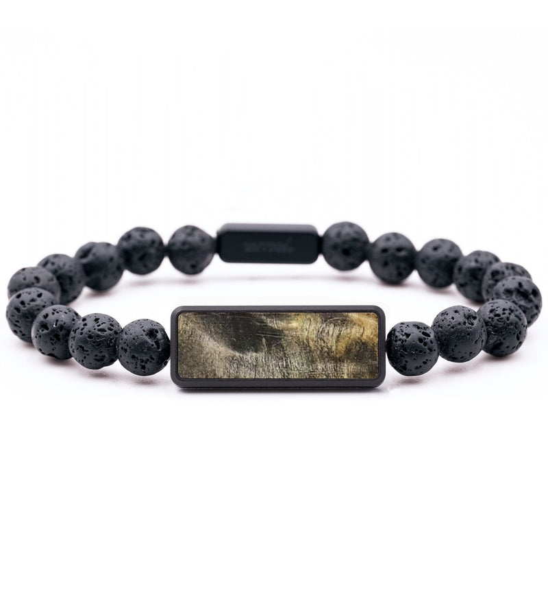 Lava Bead Wood+Resin Bracelet - Teri (Wood Burl, 654276)
