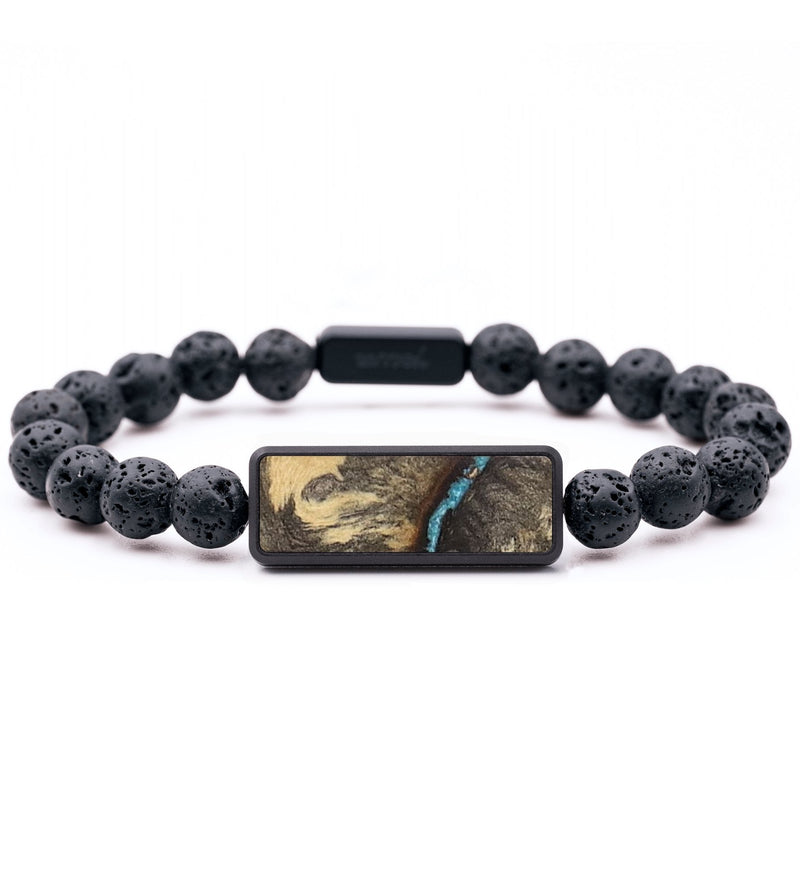 Lava Bead Wood+Resin Bracelet - Jimena (Wood Burl, 654277)