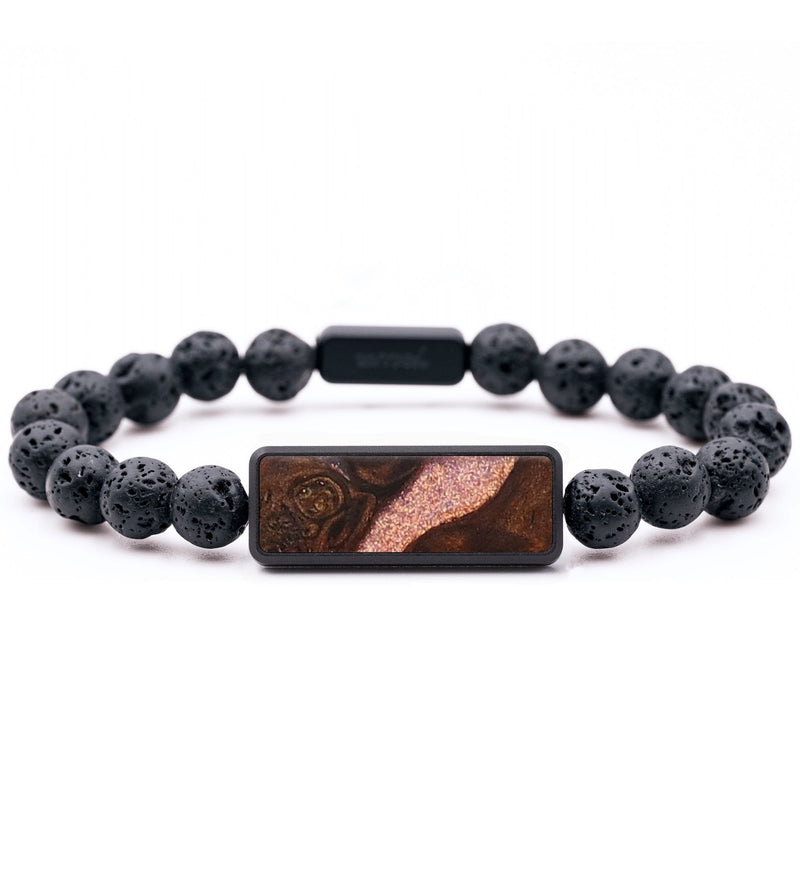 Lava Bead Wood+Resin Bracelet - Lola (Wood Burl, 654279)