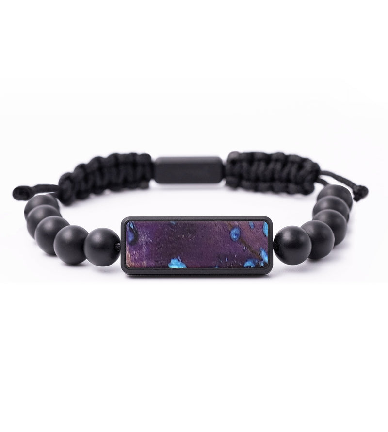 Onyx Bead Wood+Resin Bracelet - Demi (Wood Burl, 654280)