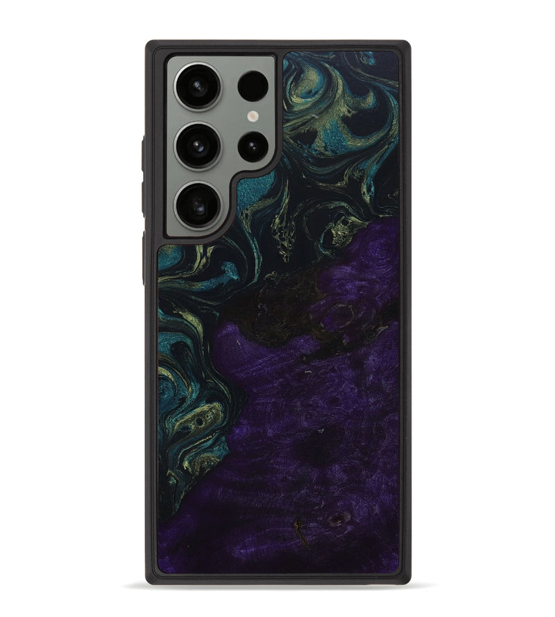 Galaxy S23 Ultra Wood+Resin Phone Case - Hayden (Green, 654306)