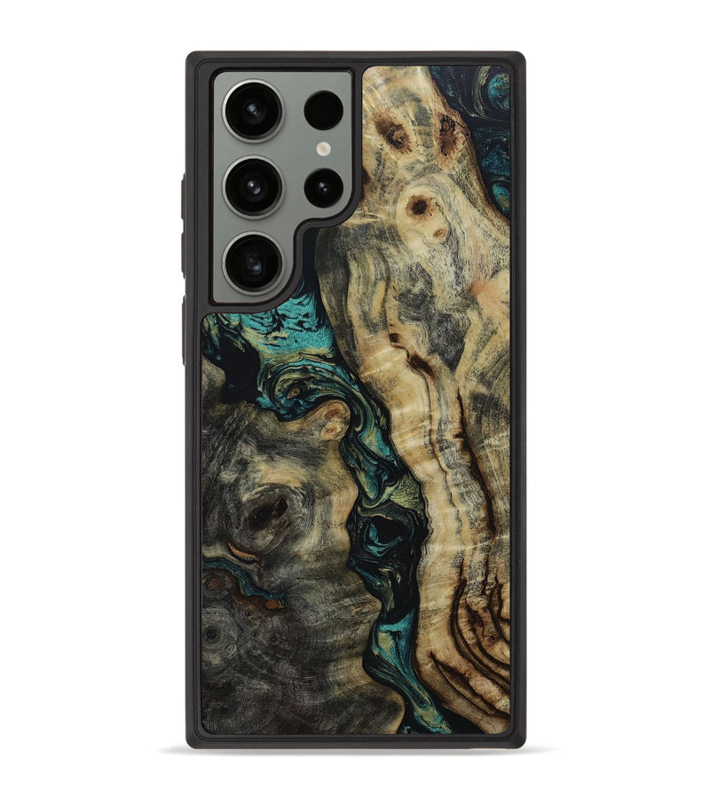 Galaxy S23 Ultra Wood+Resin Phone Case - Katlyn (Green, 654311)