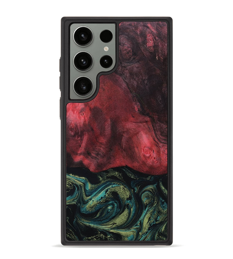 Galaxy S23 Ultra Wood+Resin Phone Case - Brooks (Green, 654315)