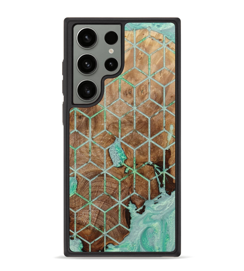 Galaxy S23 Ultra Wood+Resin Phone Case - Alaia (Pattern, 654336)