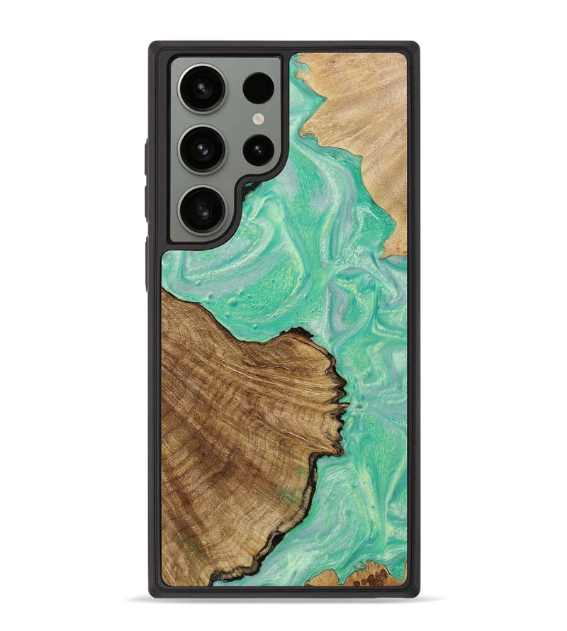 Galaxy S23 Ultra Wood+Resin Phone Case - Tyra (Mosaic, 654357)