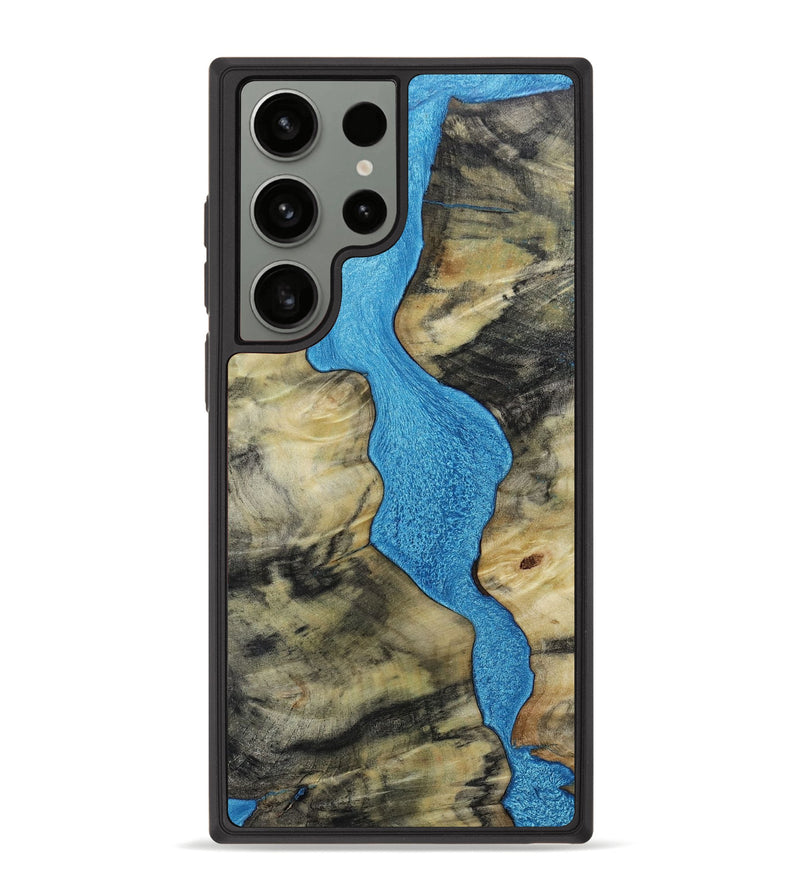 Galaxy S23 Ultra Wood+Resin Phone Case - Keegan (Blue, 654381)