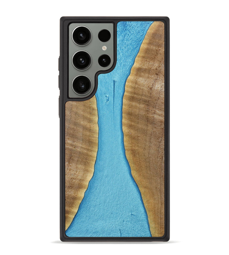 Galaxy S23 Ultra Wood+Resin Phone Case - Annalise (Blue, 654386)