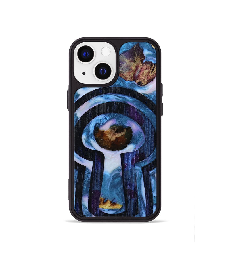 iPhone 13 mini Wood+Resin Phone Case - Bobby (Retro, 654403)