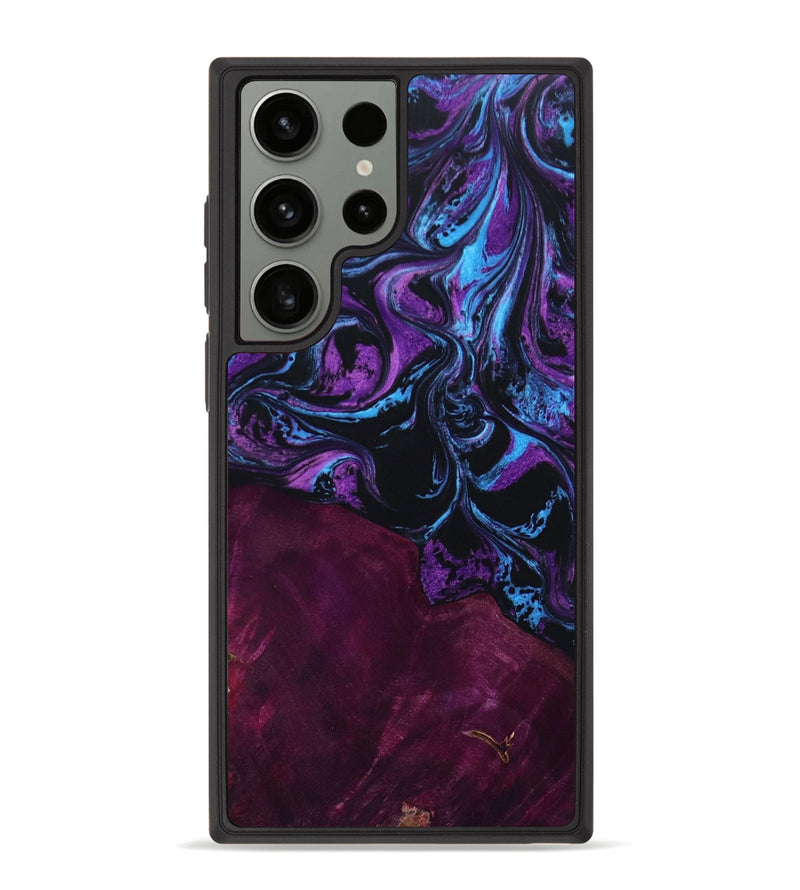 Galaxy S23 Ultra Wood+Resin Phone Case - William (Purple, 654511)
