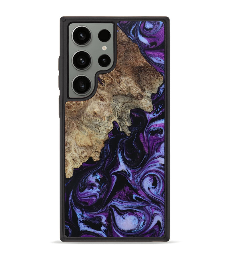 Galaxy S23 Ultra Wood+Resin Phone Case - Adrian (Purple, 654517)