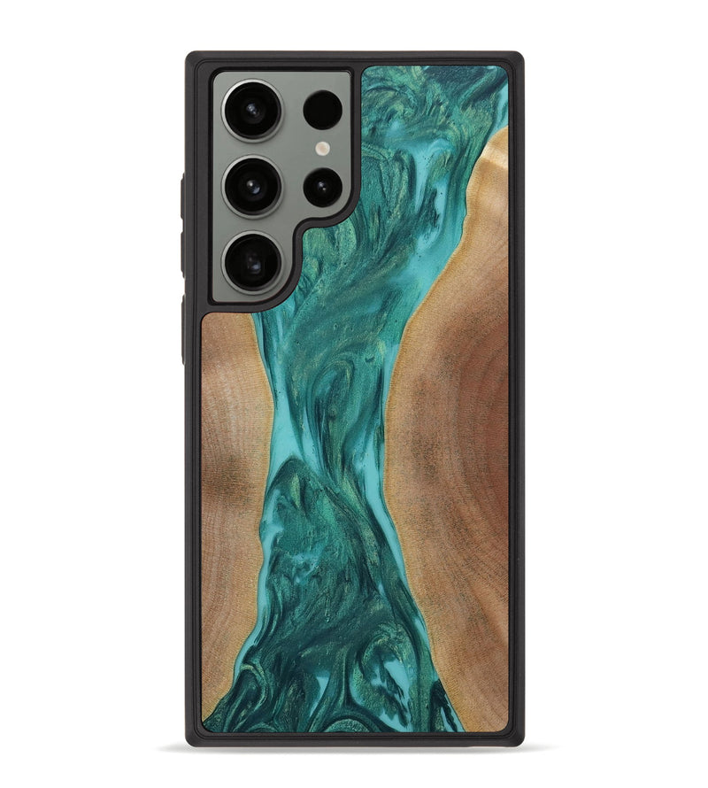 Galaxy S23 Ultra Wood+Resin Phone Case - Everlee (Green, 654533)