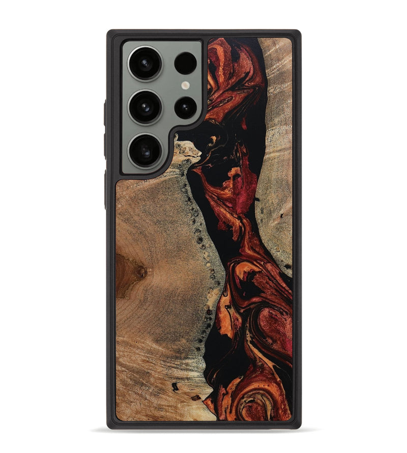 Galaxy S23 Ultra Wood+Resin Phone Case - Aitana (Red, 654586)