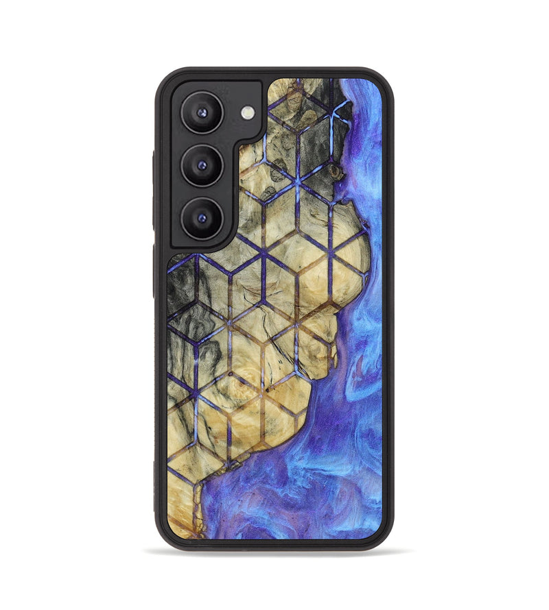 Galaxy S23 Wood+Resin Phone Case - Emilee (Pattern, 654623)